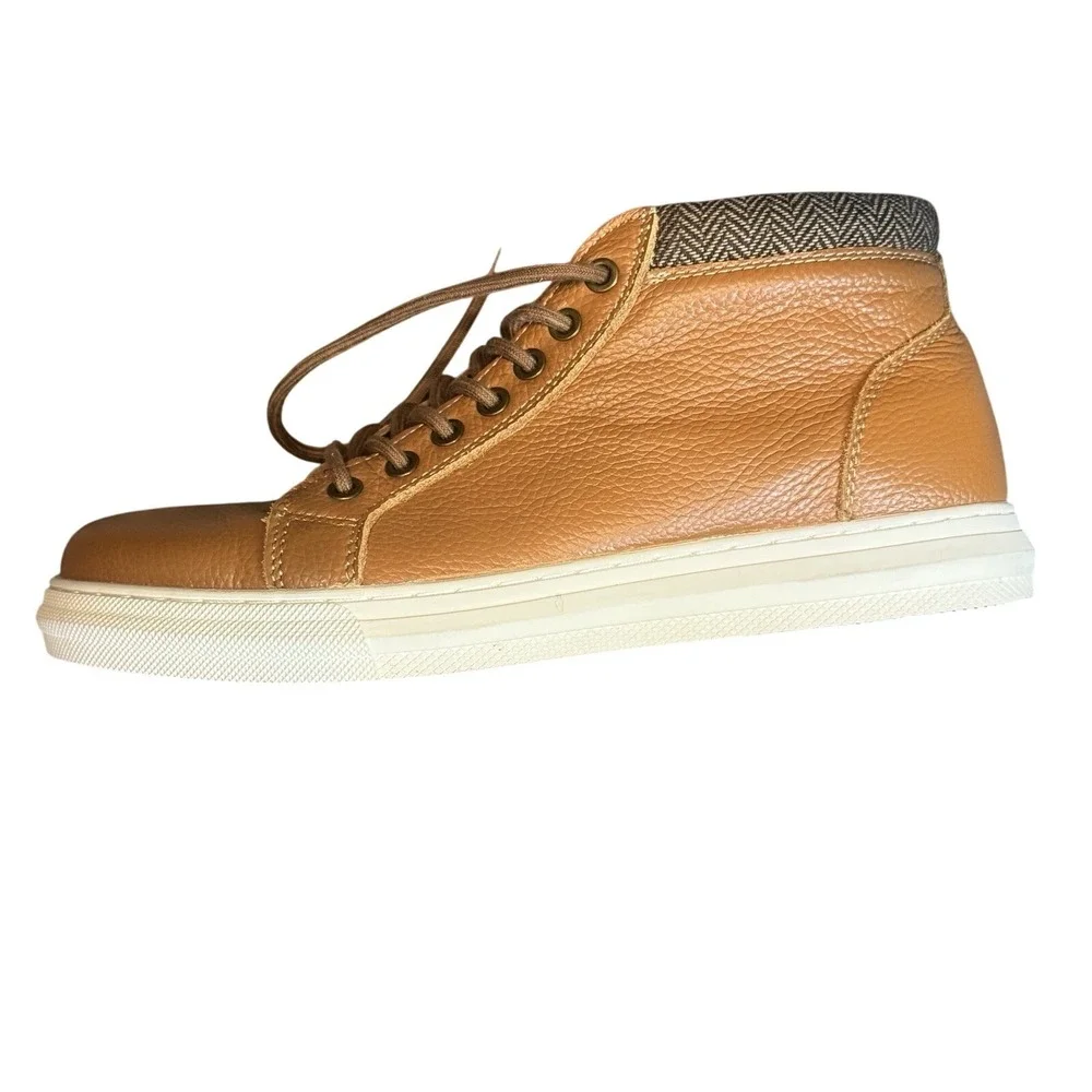 Arkbird Chukka Boots Mens 8‎ Tan EXCELLENT Leather Lace-up High Top Sneakers